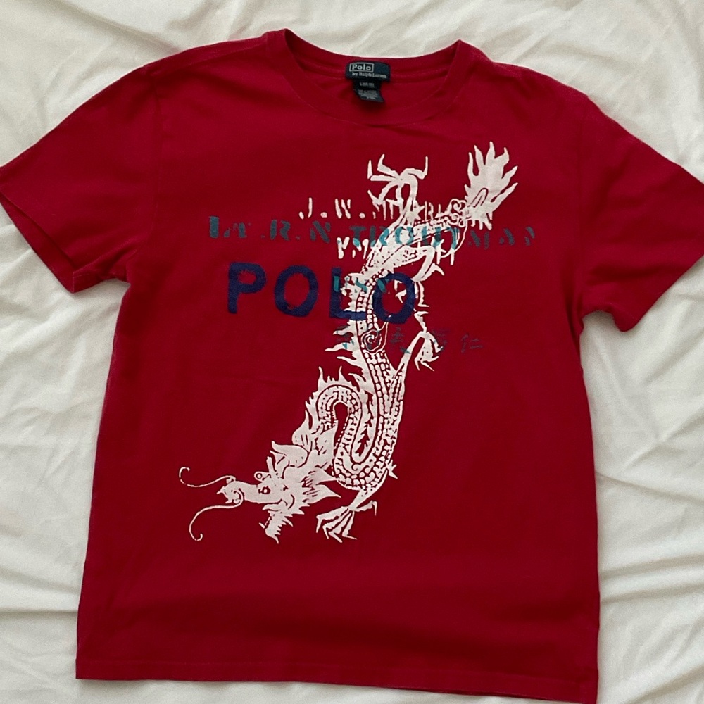 Polo by Ralph Lauren Kids Red Tee with Dragon Design